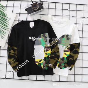 cute boys designer T-shirts fashion kids cartoon head letter printed summer shorts sleeve Tee Tops children casual clothings C7003