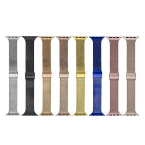 Milanese Loop Straps for Apple Watch 1 2 3 4 5 6 SE 7 Band for Iwatch 38/40/41mm 42/44/45mm Stainless Steel Strap Metal Connector Replacement Bracelet