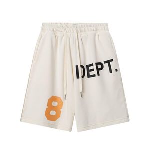 Herrbyxor modesportshorts nummer 8 tryckta män och kvinnors överdimensionerade shorts halva stranden hög kvalitet