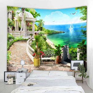 3d Gangue Paisaging Decor Tapestry Mandala Boho Hippie Wall Carpet Home J220804