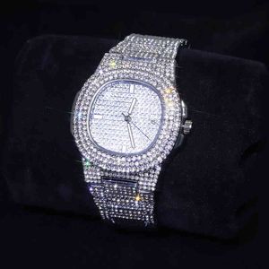 Hip Hop Iced Out Diamond Watch Quartz Gold HIP HOP Watch Top Luxury Clock Reloj Hombre Relogio Masculino Stainls Steel Watch