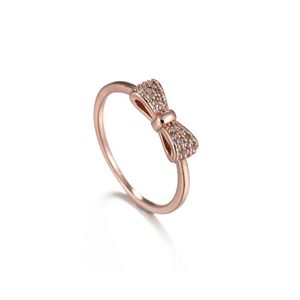 Band Rings Fashion Jewelry Black Spider Ring Zircon Diamond Rings1028 Rose Gold Bowknot Drop Delivery Dh4Cq