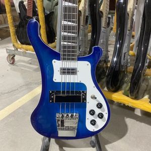 Ricken 4003 Backer Version Bass Transparent Blue Color Chrome Hardware High Quality Guitarar