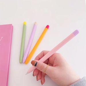 Stylus Silicone Pen-fodral för Apple Pencil 2 Färgmatchning Skyddsfodral Non-Slip Anti-Fall Pen Cover