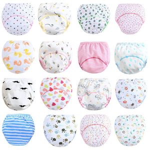 Summer 3 Layer Baby Diaper Waterproof Reusable Cotton Baby Training Animal Cloth Infant Underwear Nappies Panties