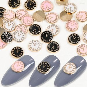Wholesale black nail manicure for sale - Group buy Nail Art Decorations D White Black Pink Color Alloy Classical Clock Rhinestone For Decoration Styling Manicure DIY KitNail Stac