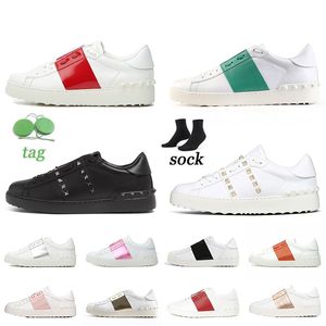 new arrival spikes dress casual shoes 2022 open sneaker mens women leather trainers white black red rivet shoe open low sports fashion designer sneakers size 35-46