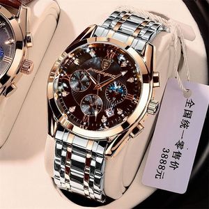 POEDAGAR Homens Relógios de Aço Inoxidável Top Luxo Moda Negócios Relógios de Pulso À Prova D' Água Luminosos Relógios de Quartzo Relogio Masculino 220608