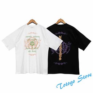 VTM Top Tee Hip Hop Casual Couple High Street Letter Printing Men Woman O-Neck Embroidery Summer New Vetements T-shirts