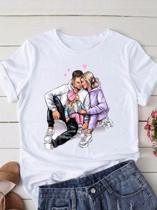 Short Sleeve Family Love Mom Womens T-shirt Mama Women Print Summer Graphic T Shirt Casual Clothing Fashion Clothes Tee Female