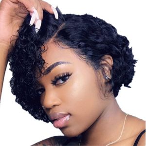 Short Curly Hair Wigs Surfing Wave Loose Deep Nature Body Flip Wig