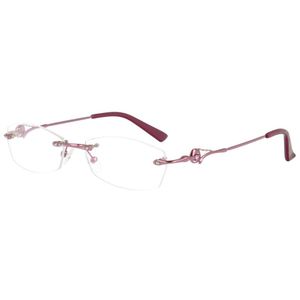 Moda Glasses Sun Frames Spitoiko Rimless Metal Glasses para mulheres Myoia Eyewear Opyeglasses Prescription Spectacles N8007