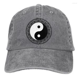 Berretti Yin Yang Berretto da baseball asiatico in cotone retrò lavato Cappello da cowboy aderente Snapback per uomo Donna Berretto da sole casual da esterno