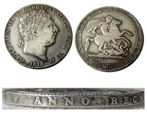UF(20-21)Grã-Bretanha 1818/1820 King George III Crown Craft Copiar Moeda Banhada a Prata Fabricação de moldes de metal