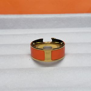 New high quality designer design titanium ring classic jewelry men and women couple rings modern style band width 8MM