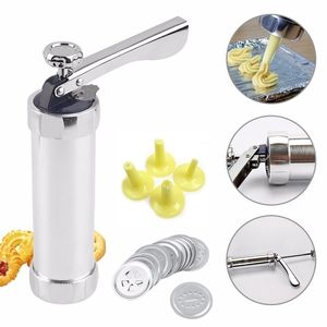 Urijk Manual Cookies Press Cutter Baking Tools Kitchen Biscuits Machine Bakeware With 20 Forms 4 Nozles Y200618