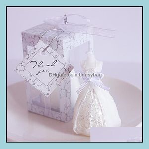 Imprezy Favor Event Supplies Świąteczny ogród domowy LL 100PCS Wedding Bride Dress Candle Otkgh