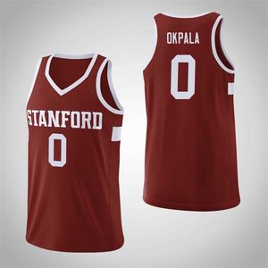 Xflsp Stanford Cardinal Wine 4 Isaac White 0 kz Okpala 1 Daejon Davis 13 Oscar Da Basketball Jersey ricami cuciti di alta qualità qualsiasi numero e