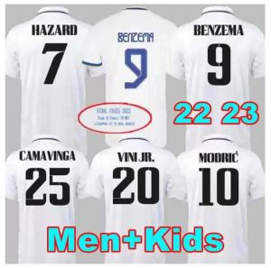 Benzema Campeon Futbol Formaları 22 23 Futbol Gömlek Camavea Alaba Tehlike Asensio Modric Valverde Dördüncü Camiseta Erkek Kids 2022 2023 Vini Jr Casemiro Şampiyonası