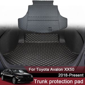 1pc 자동차 스타일링 맞춤형 후면 트렁크 매트 Toyota Avanlon XX50 2018 가죽 방수 자동차화물 라이너 패드 액세서리.