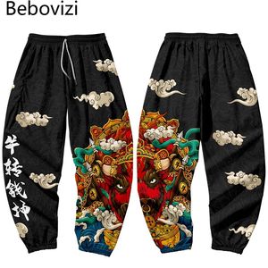 سروال الرجال Harajuku jogger بنطلون الشارع الشارع الأسلوب الياباني الأنيمي sweatpants الرجال متعددة الجيب البضائع بانت زائد حجم 4xl 5xl 6xl 220826