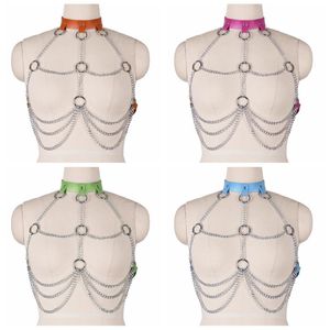Seksi Deri Esaret Korseleri toptan satış-Bustiers korseler orijinal tasarım fetiş deri gövde kafesi kadınlar seksi iç çamaşırı esaret kemeri s kemer gotik mahremtops braliettbusters