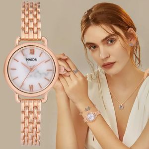Нарученные минималистские часы Женщины роскошные элегантные женские браслетные серьги с 6 шт.