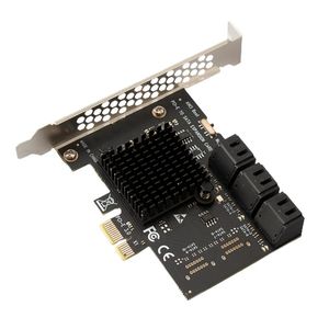 Kable komputerowe Złącza 4/6 portu Sataiii Adapter PCIE SATA3.0 do PCI-E PCI Express 3.0 1/x4/x8/x16 Karta rozszerzająca Karta wideo Karta wideo