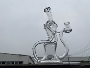 Rökpipor, Återvinning, 14mm Joint, Dubbelarm, Rökning, Glas Bong