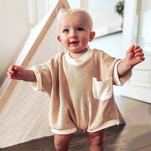Summer born Infant Romper Cotton Short Sleeve Baby Boys Girls Clothes Onepiece Fashion Clothing 220426