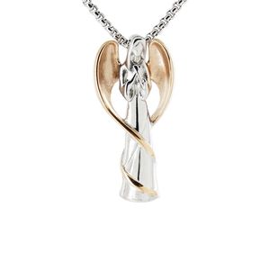 Wholesale memorial gifts resale online - Angel Cremation Necklace Memorial Urn Pendant Rose Gold Stainless Steel Ashes Keepsake Jewelry Gift for Women Men Hold Human Pet252d