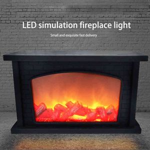 LED Flame Lantern Lamps محاكاة الموقد LED محاكاة أضواء اللهب USB أو مصباح بالطاقة البطارية لديكور غرفة المعيشة H220423