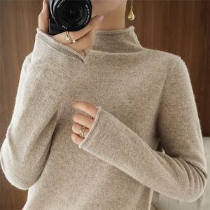 Autumn Winter Women Sweater Turtleneck Cashmere Sweater Women Knitted Pullover Fashion Keep Warm Long Sleeve Loose Tops 201221
