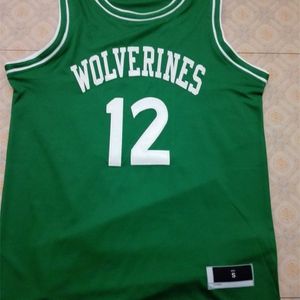 XFLSP 12 Kirk Hinrich Michigan Wolverines Retroceder Jerseys de Basquete, Homem Dupla Costurado De Bordado Jersey