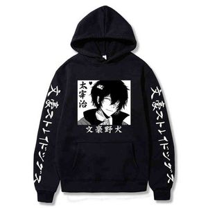 Bungo Stray Dogs Men/Mulher Papuzes Impressos Sweothirts Full Pullovers Sorto G220713