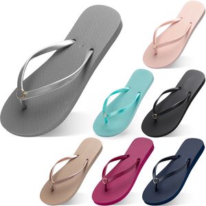 Frauen Hausschuhe Mode Flip Flops Strand Hotel Indoor Slipper Triple Schwarz Rosa Weiß Zitronengrün Grau Blau Damenschuhe Thirty Seven