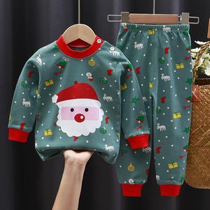 Conjuntos de roupas 1-3 anos Bebé Bebê Roupas de Natal Conjunto Crianças Manga Longa Impressão Camisas Criança Green Calças Gents Gents Kid Santa Outfit