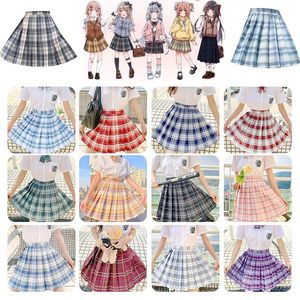 Completi di abbigliamento Scuola giapponese Abiti rosa Gonna a pieghe a vita alta Studenti Cosplay Anime Jk Uniform Sailor Suit 43cm Short For Girl