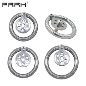 FRRK 30mm Small Stainless Steel Male Chastity Device Lightweight Cock Cage Tight Penis Rings Bondage Sex Toys Shop 220606