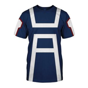 My Hero Academia's Men's Summer Foots Midoriya Izuku 3D-школьная школа в стиле колледжа Boku no Hero Academia Blue Tops Tops T200224