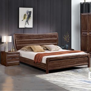 Wholesale vintage style bedroom furniture resale online - Bedroom furniture Vintage modern style influence queen bed oak bed