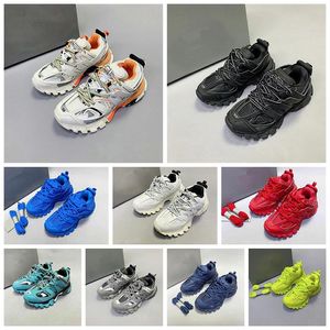 Lastik Çocuk Ayakkabıları Spor toptan satış-2022 Tasarımcı Çocuk Ayakkabı Moda Yaz Üst Kalite Nefes Alabilir Kauçuk Pamuk Dantel Up Teklif Üçlü S Gri Turuncu Sarı Saray Düz Tess S Açık Spor Gomma Trek