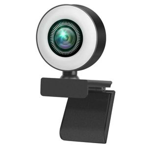 ウェブカメラ多機能ポータブルUSB 2.0ビデオカメラブラック2K HDフィルライトコンピュータードライバー無料会議ライブウェブカメラPC用ウェブカメラ