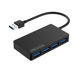 wholesale Protable Compact USB 3.0 4 Port Hub Splitter simple Adapter Ultra Speed for Laptop Computer PC Power Supply