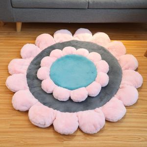 Carpets Flower Design Polyester Floor Rug For Living Room Kids Play Mat Winter Warm Bedroom Foot Pad Home Decor MatCarpets