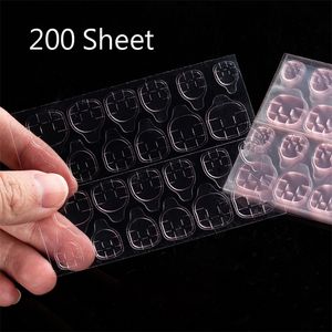 50100200 Naglar Transparent DoubleSide False Adhesive Tapes Stickers Tryck på Fake Nail Tips Extension Stick Tools 220620