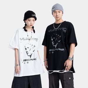 Herren T-Shirts Streetwear Grafik T Shirts Männer Übergroße Harajuku T-shirts Anime Retro Baumwolle Tops Gothic Y2k Kleidung Hip Hop Männliche T-shirtMe