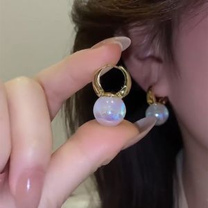 Charm Simple Celebrity Style Gold Pearl Drop Earrings For Woman Korean Fashion Jewelry Wedding Girl's Sweet Accessories