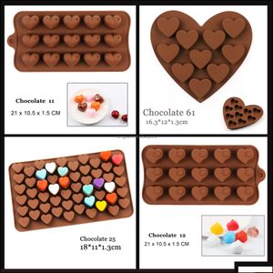 Pasta Araçları Bakeware Mutfak Yemek Bar Ev Bahçe Aracı 10/15/25 Delikler 3D Küçük Aşk Kalp Sile Kekleri Kalıp Diy Fırın