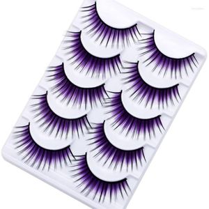 False Eyelashes Pairs Colorful Exaggerated Stage Makeup Scene Thick Thin Cross Section Lashes ExtensionFalse Harv22